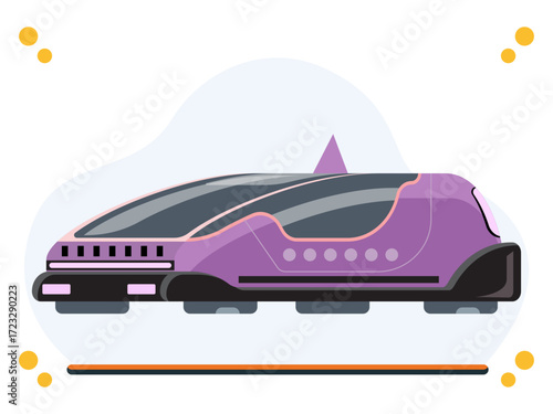 Hover Car Concept Illustration Vector Style