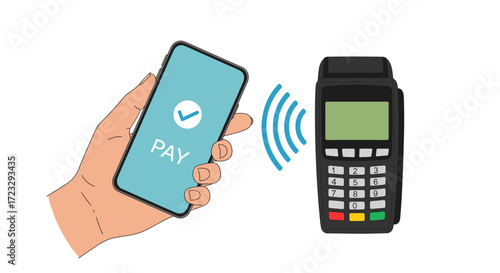 Contactless Payment Using Smartphone and POS Terminal.