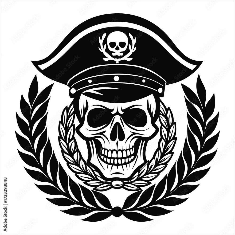 Fototapeta premium Pirate Skull Hat royalty