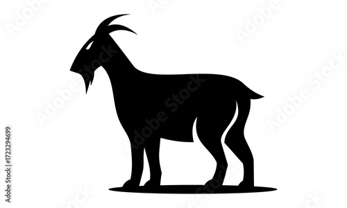 black goat animal vector silhouette