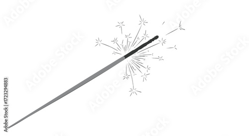 Sparkler igniting with vibrant, radiating sparks creating festive, celebratory, and joyful moments of pure excitement and wonder
