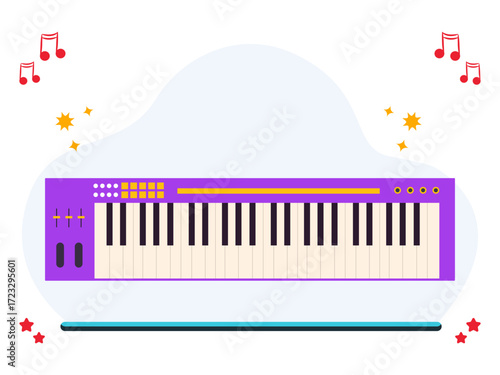 Synthesizer Concept Illustration Vector Style