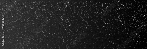 Vector snow isolated on black background.