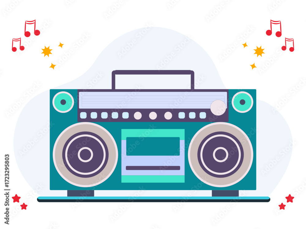 Obraz premium Retro Concept Illustration Vector Style