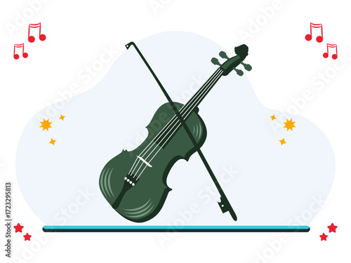 Violin Concept Illustration Vector Style