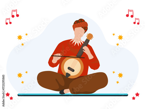 Banjo Concept Illustration Vector Style