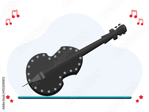 Cello Concept Illustration Vector Style