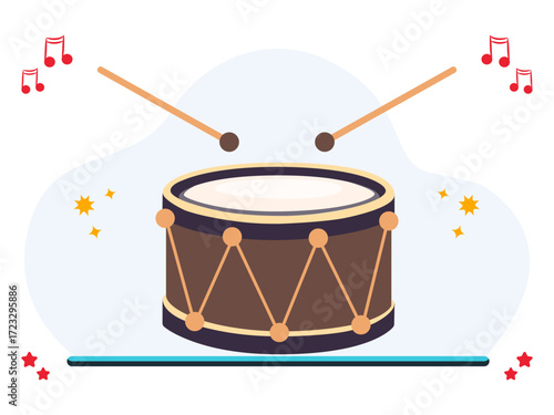Drum Concept Illustration Vector Style