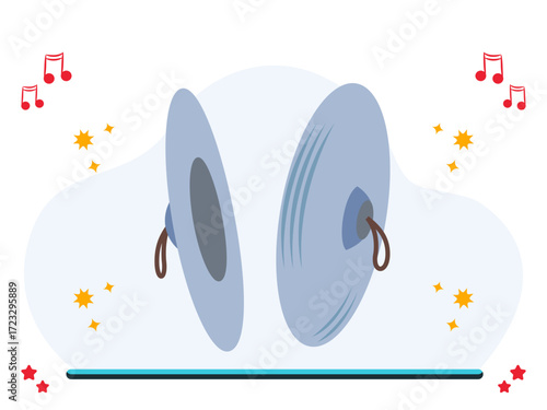 Cymbal Concept Illustration Vector Style