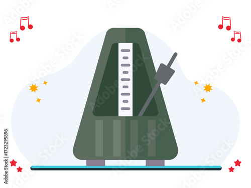 Metronome Concept Illustration Vector Style