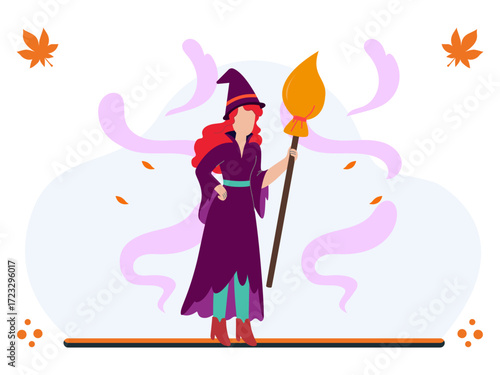Witch Concept Illustration Vector Style