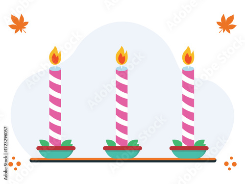 Candles Concept Illustration Vector Style