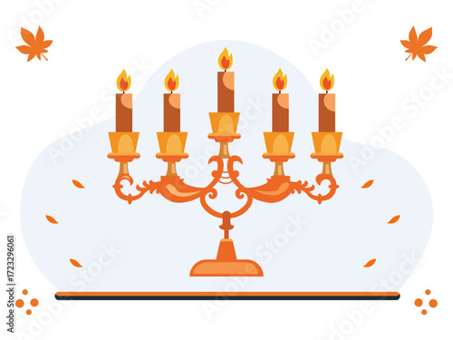 Chandelier Concept Illustration Vector Style