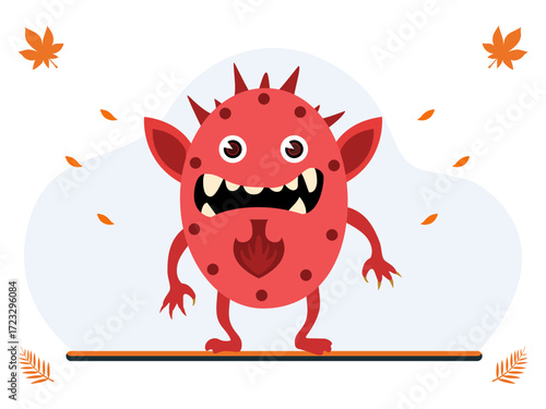 Cyclop Monster Concept Illustration Vector Style