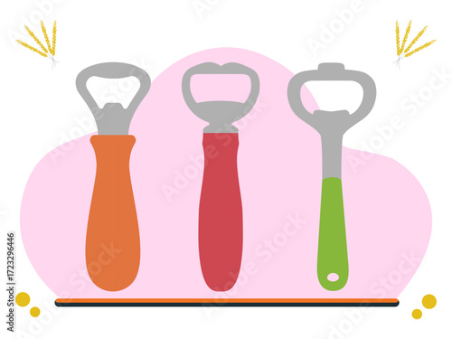 Bottle Opener Concept Illustration Vector Style