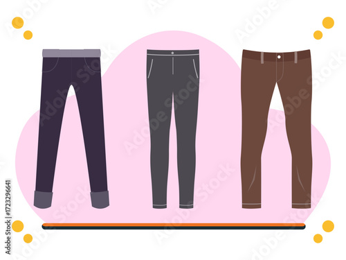 Men Pants Concept Illustration Vector Style
