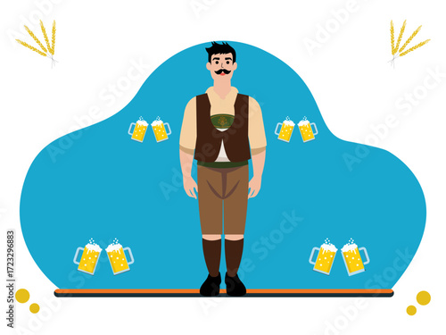 Men Dress Concept Illustration Vector Style