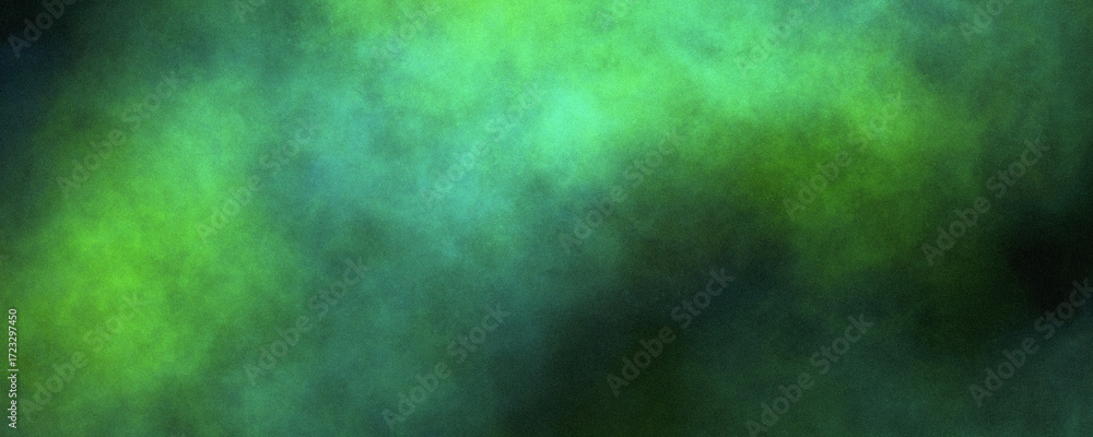 Obraz premium Vibrant Green Cosmic Dust Texture | Abstract Nebula Digital Background for Graphic Design