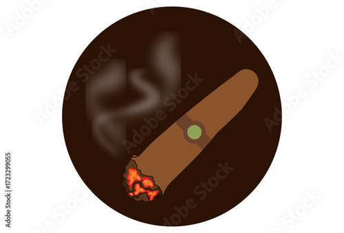 Cigar Concept Illustration Vector Style
