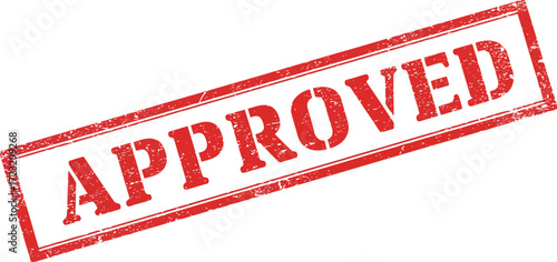 Official approved stamp red diagonal seal official document business seal stamp graphic vector