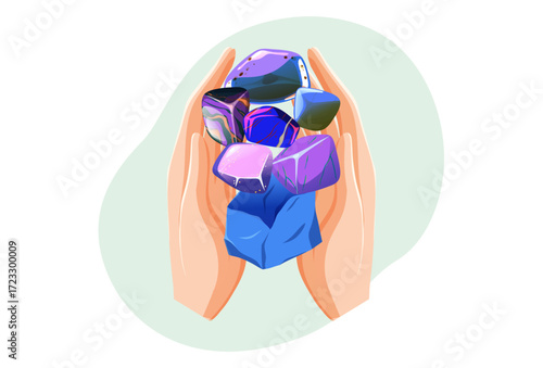 Gemstone Concept Illustration Vector Style