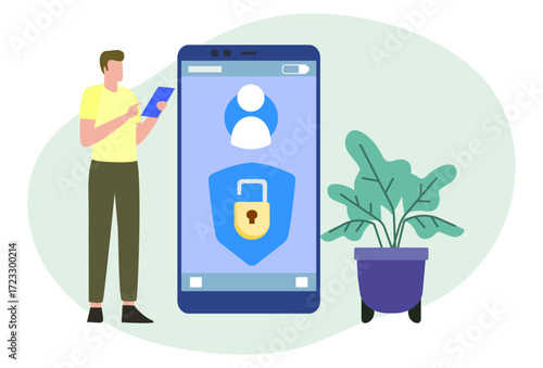 Account Restriction Concept Illustration Vector Style