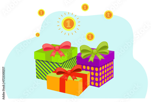 Bonus Concept Illustration Vector Style