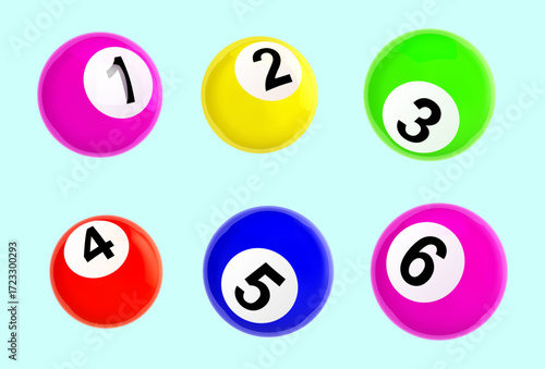Lottery Balls Concept Illustration Vector Style