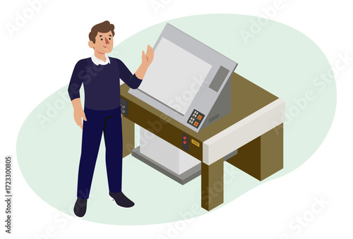 Shredder Concept Illustration Vector Style