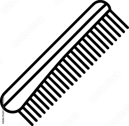 Comb outline icon vector on white background 