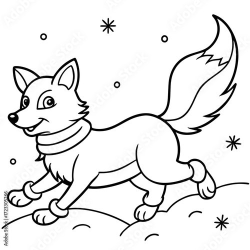 Cartoon pet happy animals dog, cat, and fox vector illustration
