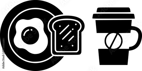 Breakfast glyph icon vector on white background. Flat vector breakfast icon symbol sign from modern accommodation collection for mobile concept and web apps