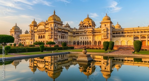 Lucknow palace reflection.