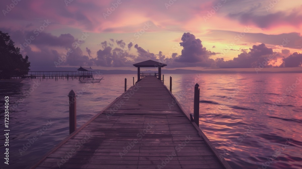 Fototapeta premium Sunrise & Sunset Landscapes: Orange Skies, Sea Reflections & Beach/Ocean Water Views