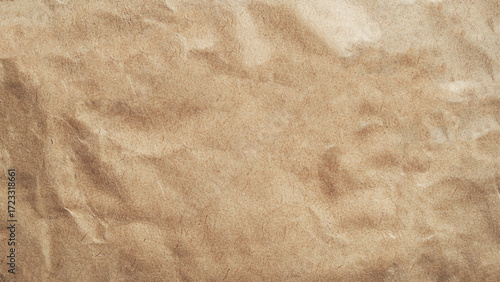 Brown vintage crumpled paper texture, space for text