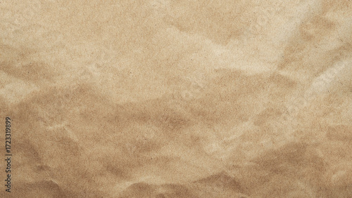 Brown wrinkle recycle paper background stock photo. Brown vintage crumpled paper texture, space for text. Vector art