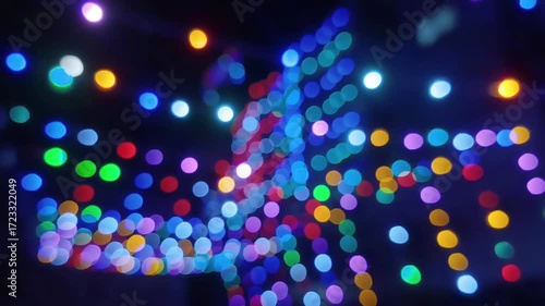 Abstract Blinking Blur Light Bokeh Background Overlay 4K Seamless Loop Glowing Defocused Blur Light Particles Motion Graphic Overlay Soft Blinking Circle Light FX Video