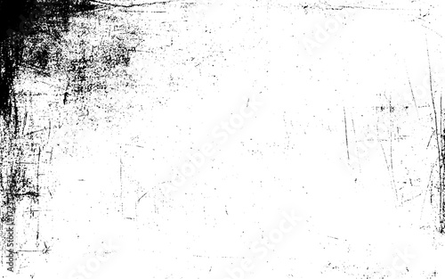 Grunge black and white texture template. Place it on any object for black grunge textures, dirty abstract wall. Vector
