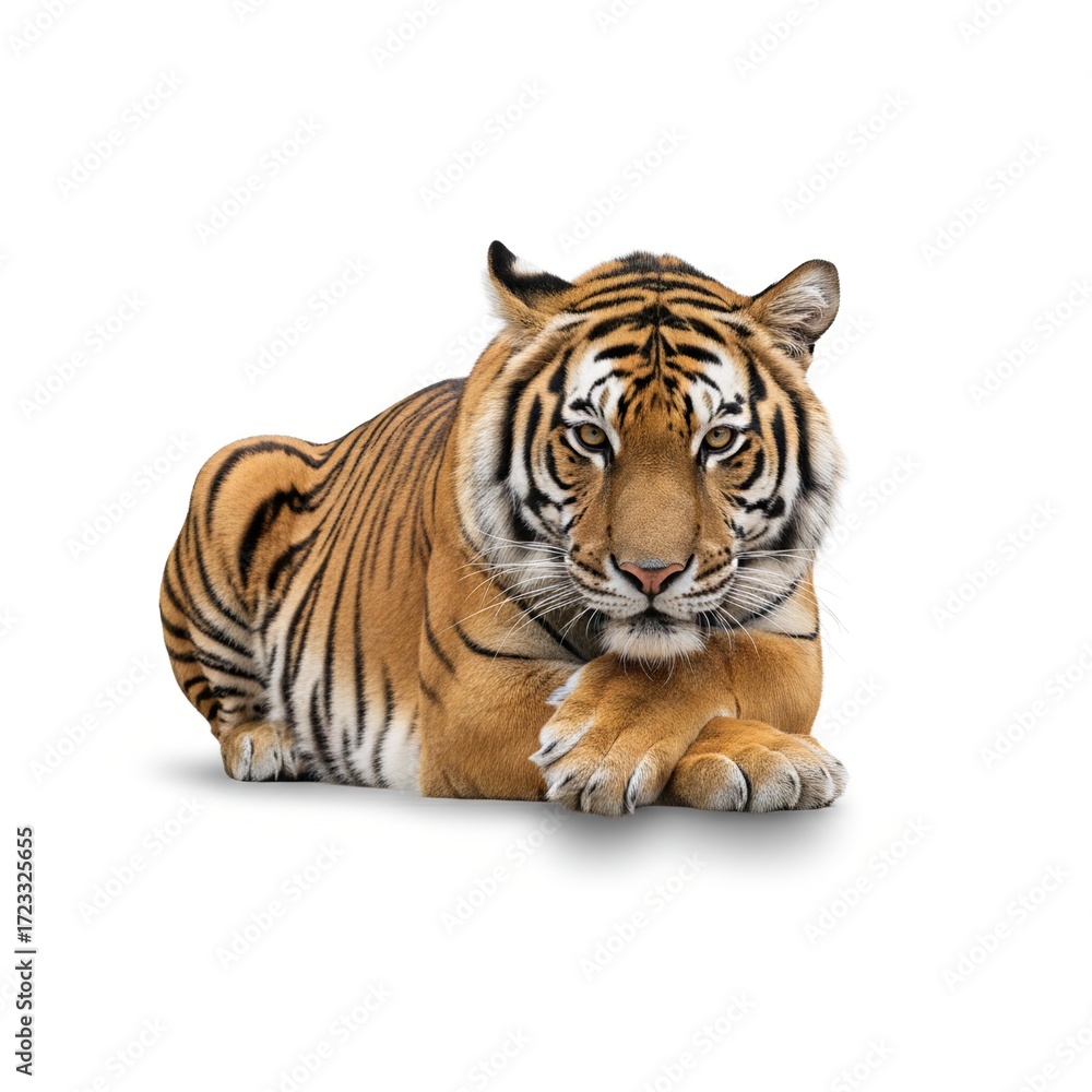 Obraz premium tiger isolated on white background