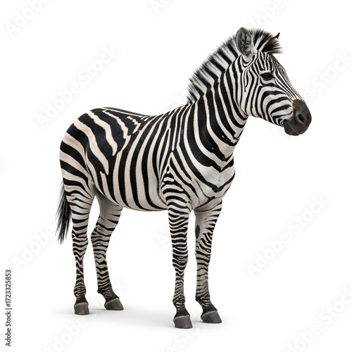 zebra isolated on white