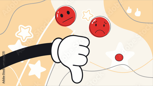 bad ratting or negative review, poor work performance, bad ratting emotional feedback, negative customer feedback banner design, marketing material, social media post design for marketing material