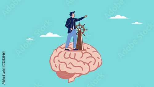 self control or leadership mindset, wisdom to determine business decisions or guide them in the right direction, business leaders control the steering wheel in the human brain