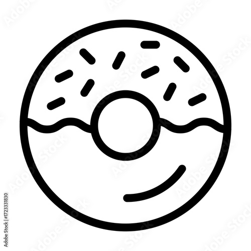 donut line icon