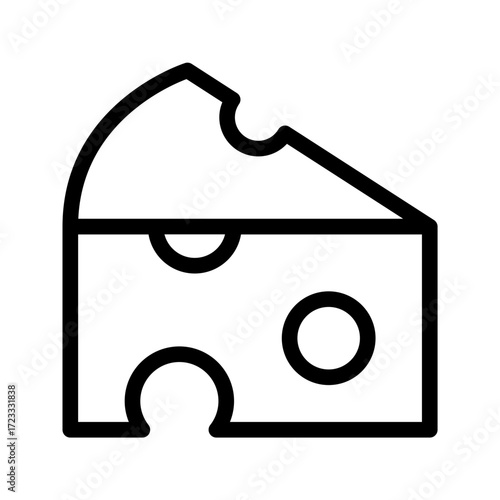 cheese line icon