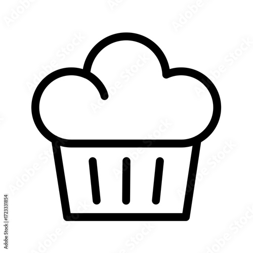 muffin line icon