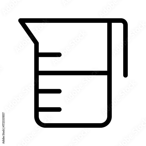 measuring cup line icon