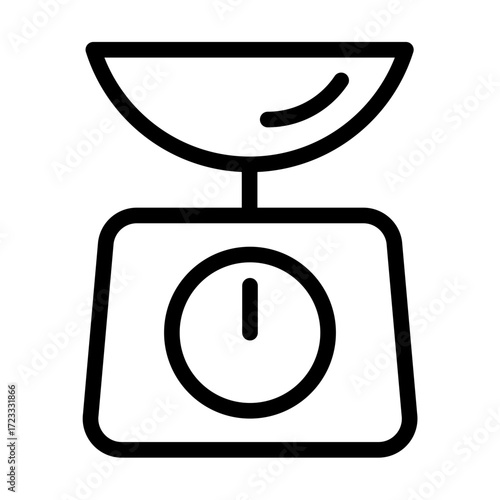 kitchen scales line icon