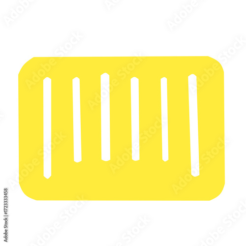 Yellow Barcode Icon for Product Identification and Retail Checkout