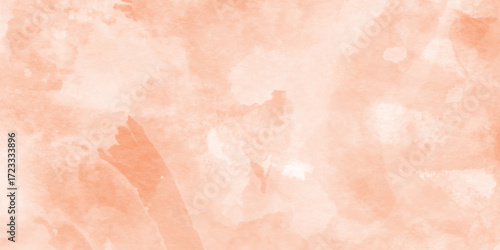 orange watercolor wash texture design, painting soft textured on wet white paper background, Isolated design element perfect for adding a pop of color and artistic flair.