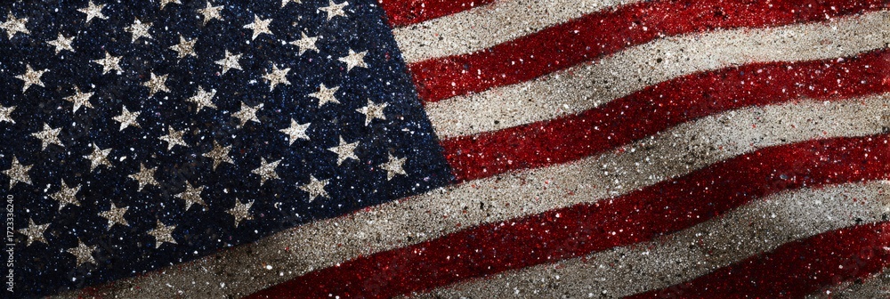Obraz premium United States flag glitter texture showing patriotism